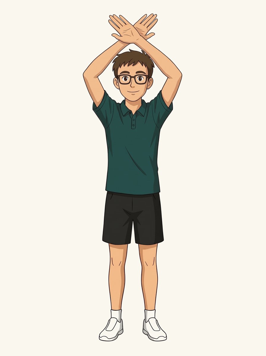 Netball umpire hand signal for a warning